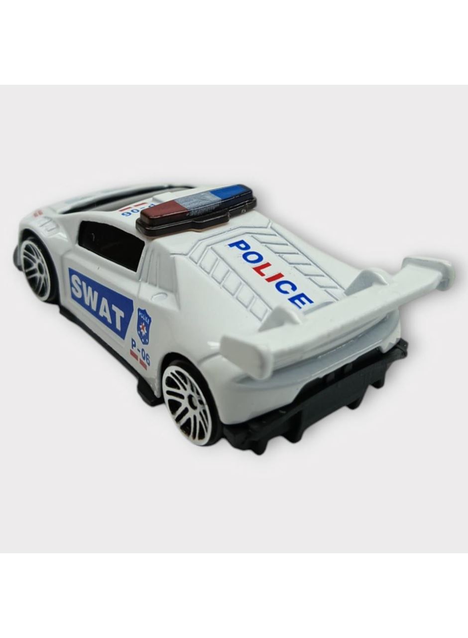 Metal Mini Polis Arabası 8 cm - Polis - 3