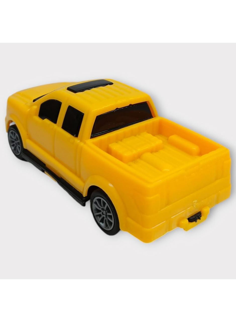 Çek Bırak Arabalar 10 Cm - Sarı Pick-Up