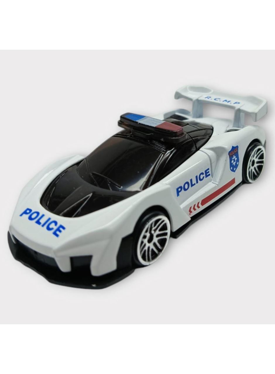 Metal Mini Polis Arabası 8 cm - Polis - 4
