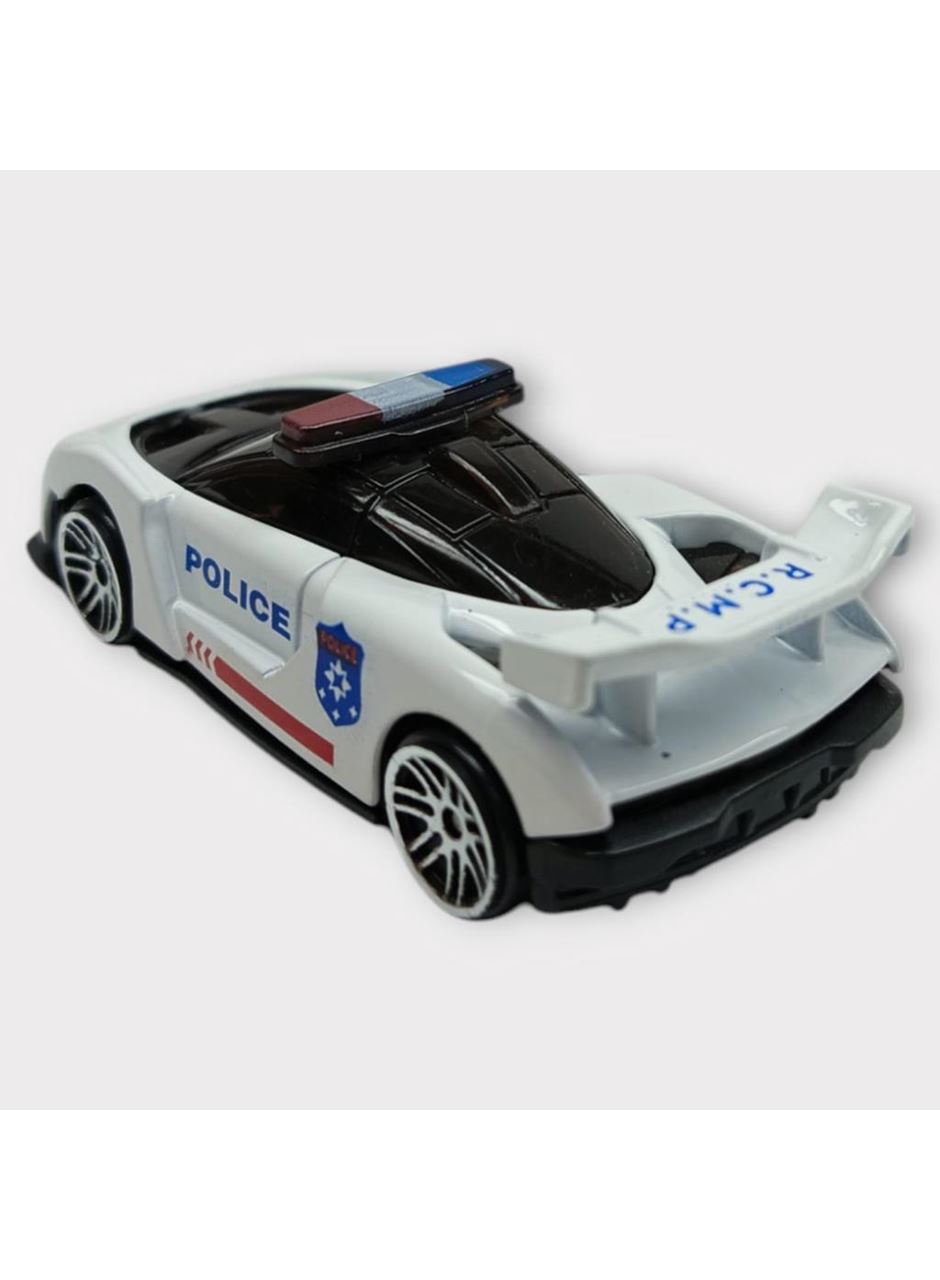 Metal Mini Polis Arabası 8 cm - Polis - 4