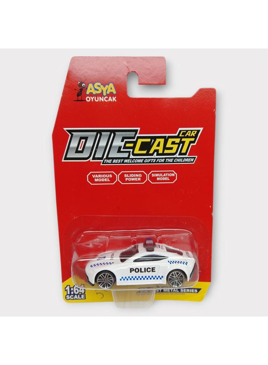 Metal Mini Polis Arabası 8 cm - Polis - 5