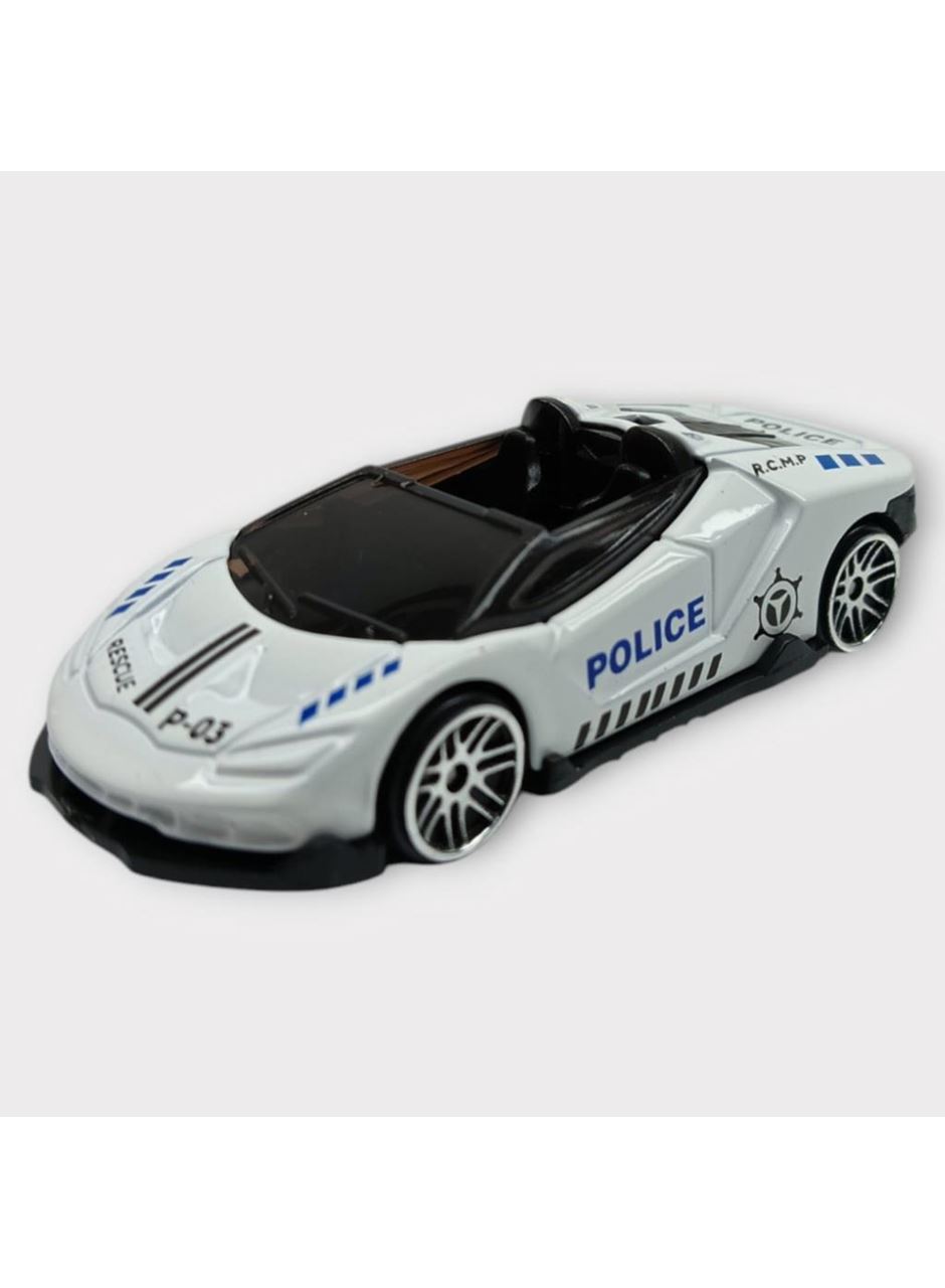 Metal Mini Polis Arabası 8 cm - Polis - 6