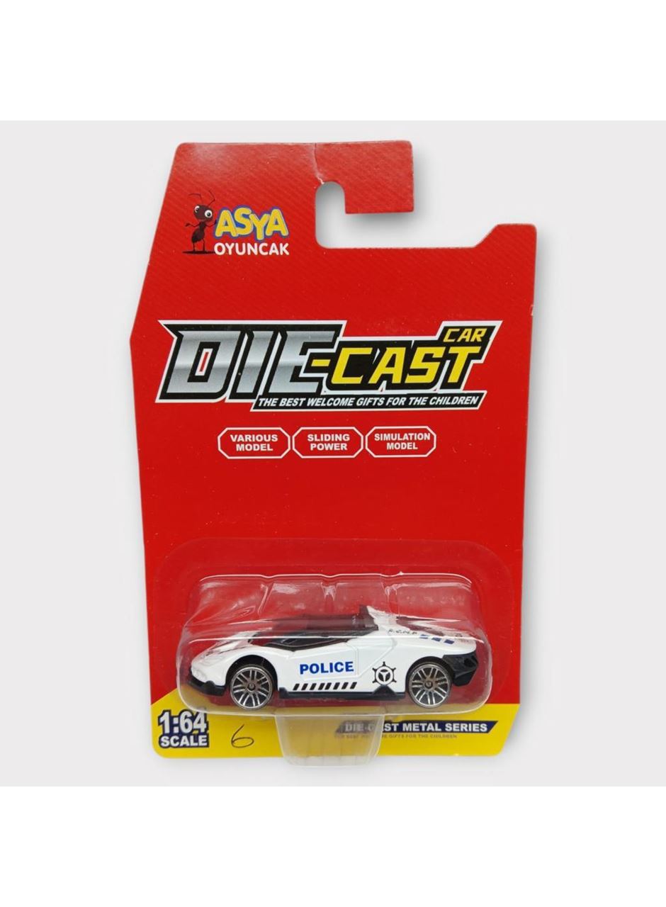 Metal Mini Polis Arabası 8 cm - Polis - 6
