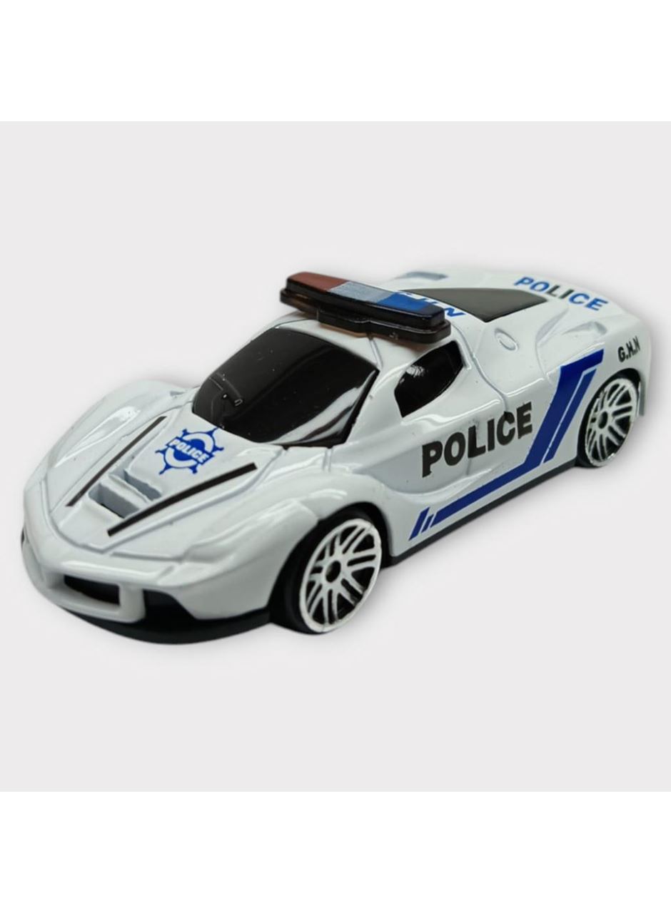 Metal Mini Polis Arabası 8 cm - Polis - 7