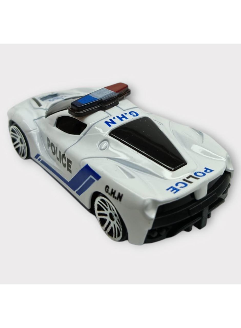 Metal Mini Polis Arabası 8 cm - Polis - 7