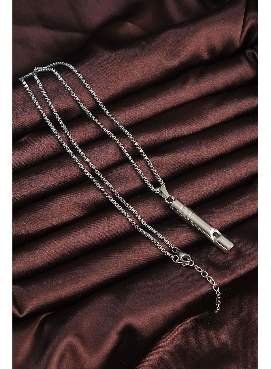 Acil Durum Düdüğü 316L Çelik Kararma Yapmaz Yüksek Desibel Kolye Unisex