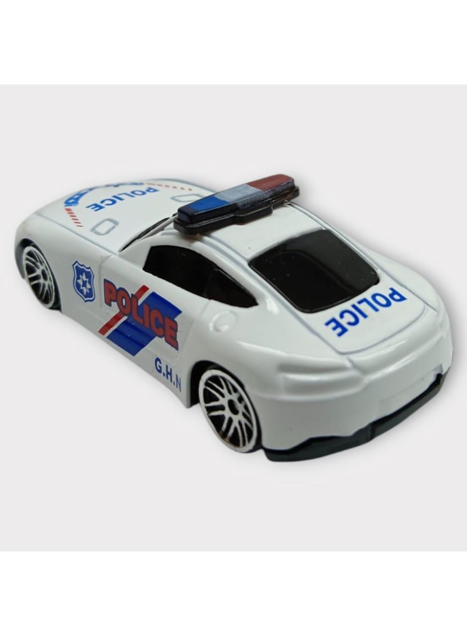 Metal Mini Polis Arabası 8 cm - Polis - 8