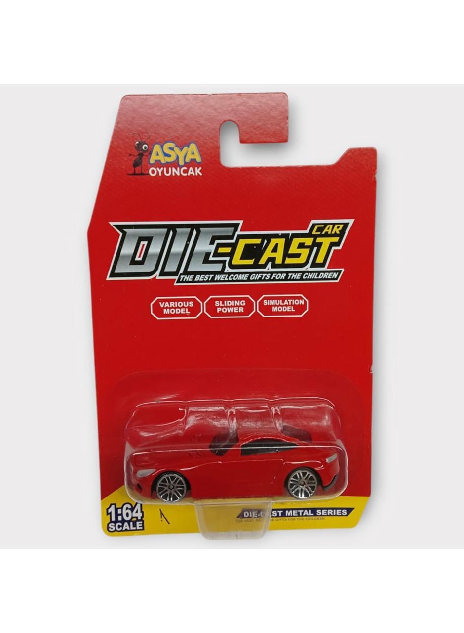 Metal Mini Arabalar 8 cm - Kırmızı - 1