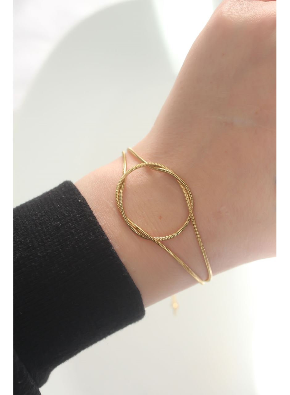 316L Çelik Gold Renk Düğüm Model Bileklik