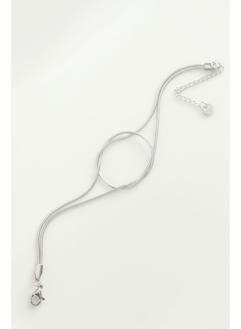 316L Çelik Gümüş Renk Düğüm Model Bileklik