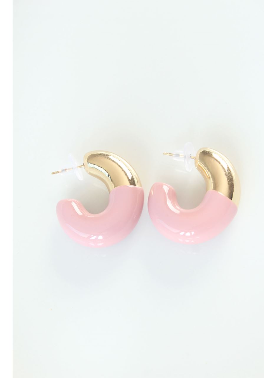 CCB Gül Kurusu Gold Çift Renk Küpe