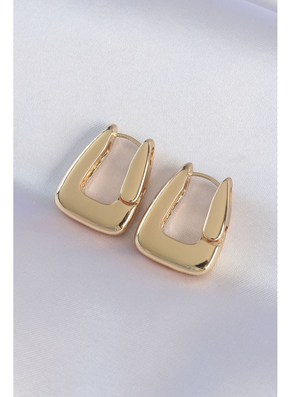 Pirinç Gold Renk Kalın Küpe