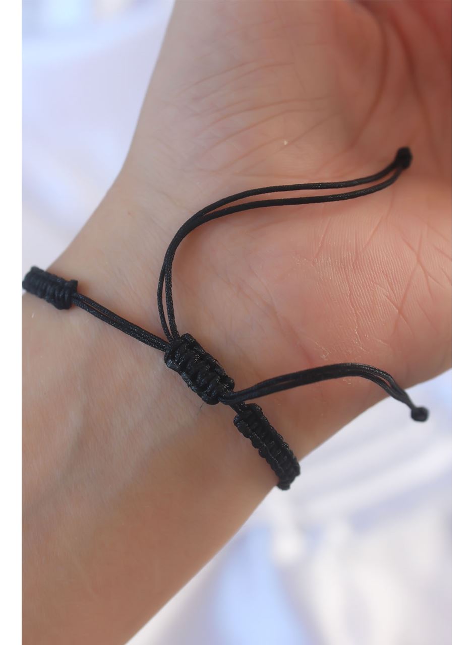 Gümüş Renk Zirkon Taşlı Taç Figür Makrome Bileklik