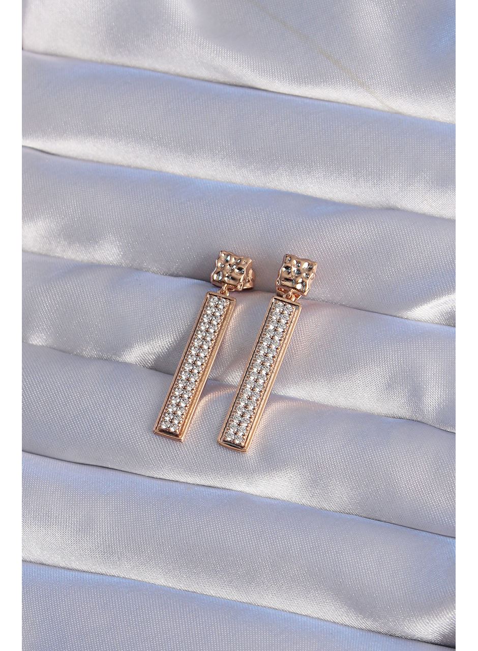 XUPİNG Rose Renk Zirkon Taşlı Su Yolu Küpe