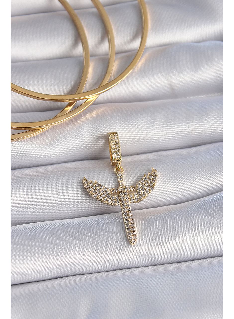 Pirinç Gold Renk Zirkon Taşlı Mikail Model Ajda Charm