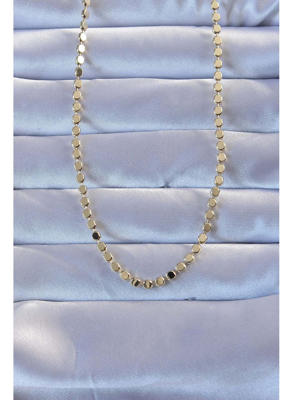 Pirinç Gold Renk Parçalı Ezme Kolye