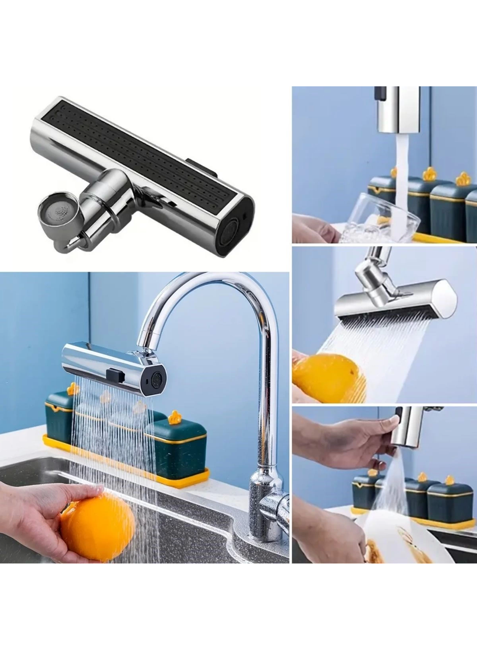 3 Farklı Modlu Çok Amaçlı Musluk Adaptörü Evrensel Musluk Başlığı Şelale Musluk (