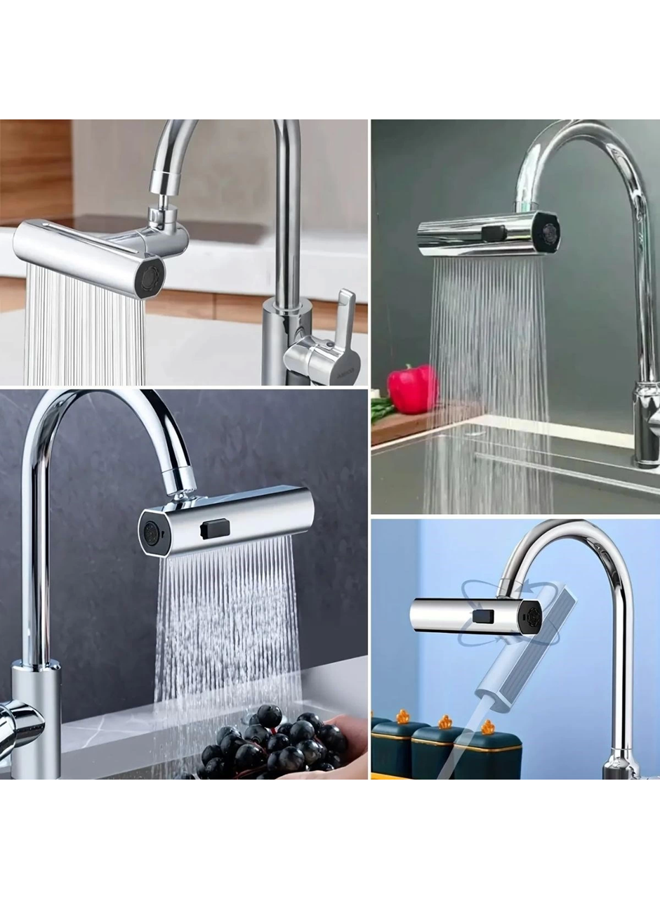 3 Farklı Modlu Çok Amaçlı Musluk Adaptörü Evrensel Musluk Başlığı Şelale Musluk (