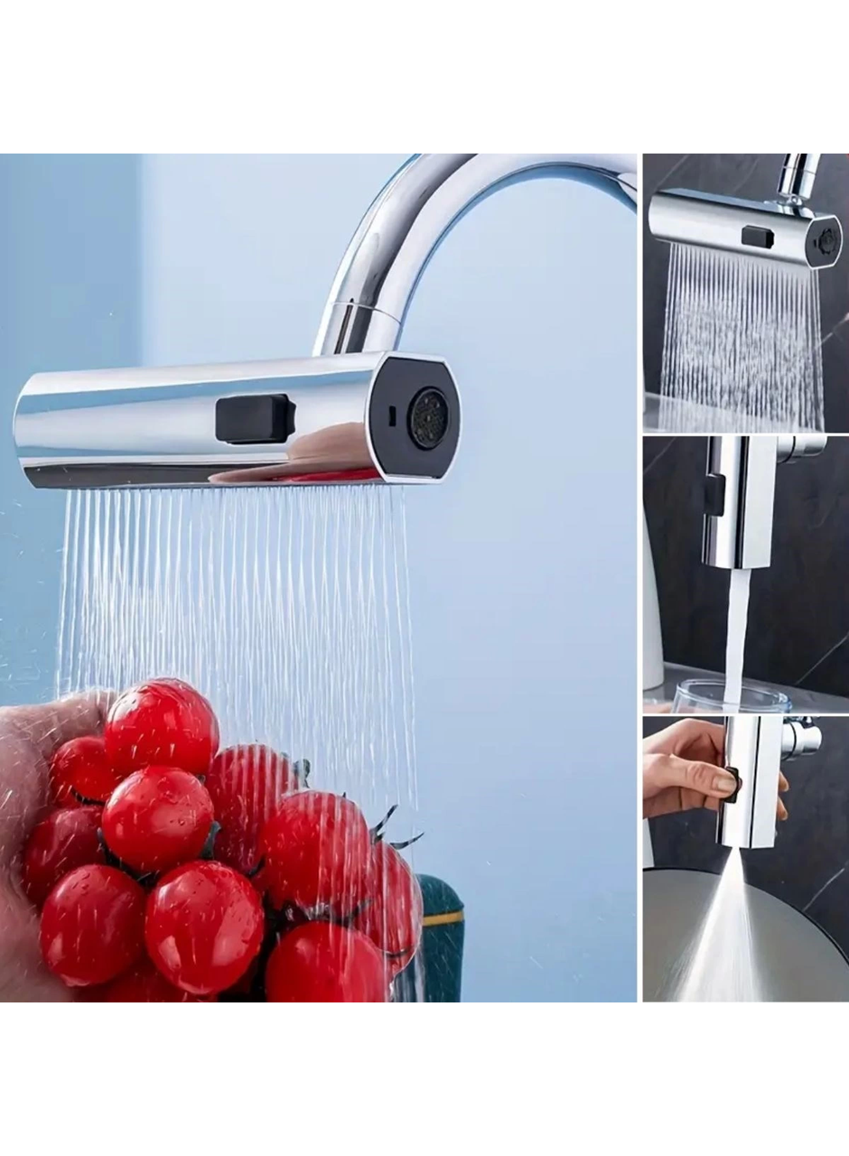 3 Farklı Modlu Çok Amaçlı Musluk Adaptörü Evrensel Musluk Başlığı Şelale Musluk (