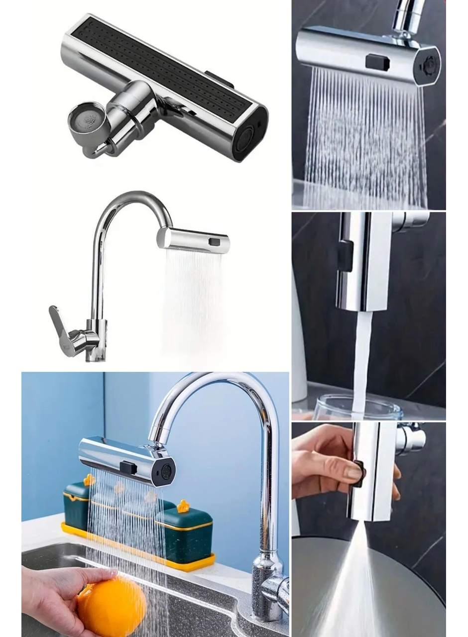 3 Farklı Modlu Çok Amaçlı Musluk Adaptörü Evrensel Musluk Başlığı Şelale Musluk (