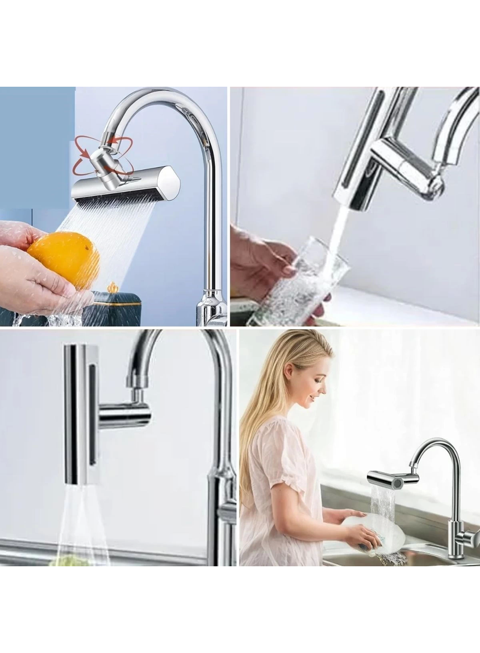 3 Farklı Modlu Çok Amaçlı Musluk Adaptörü Evrensel Musluk Başlığı Şelale Musluk (