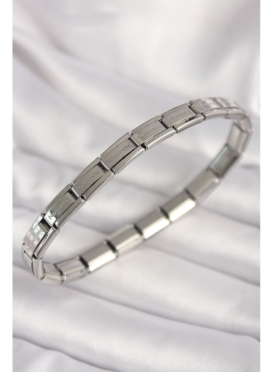 316L Çelik Gümüş Renk İnce Yazılı Nomination Kadın Bileklik