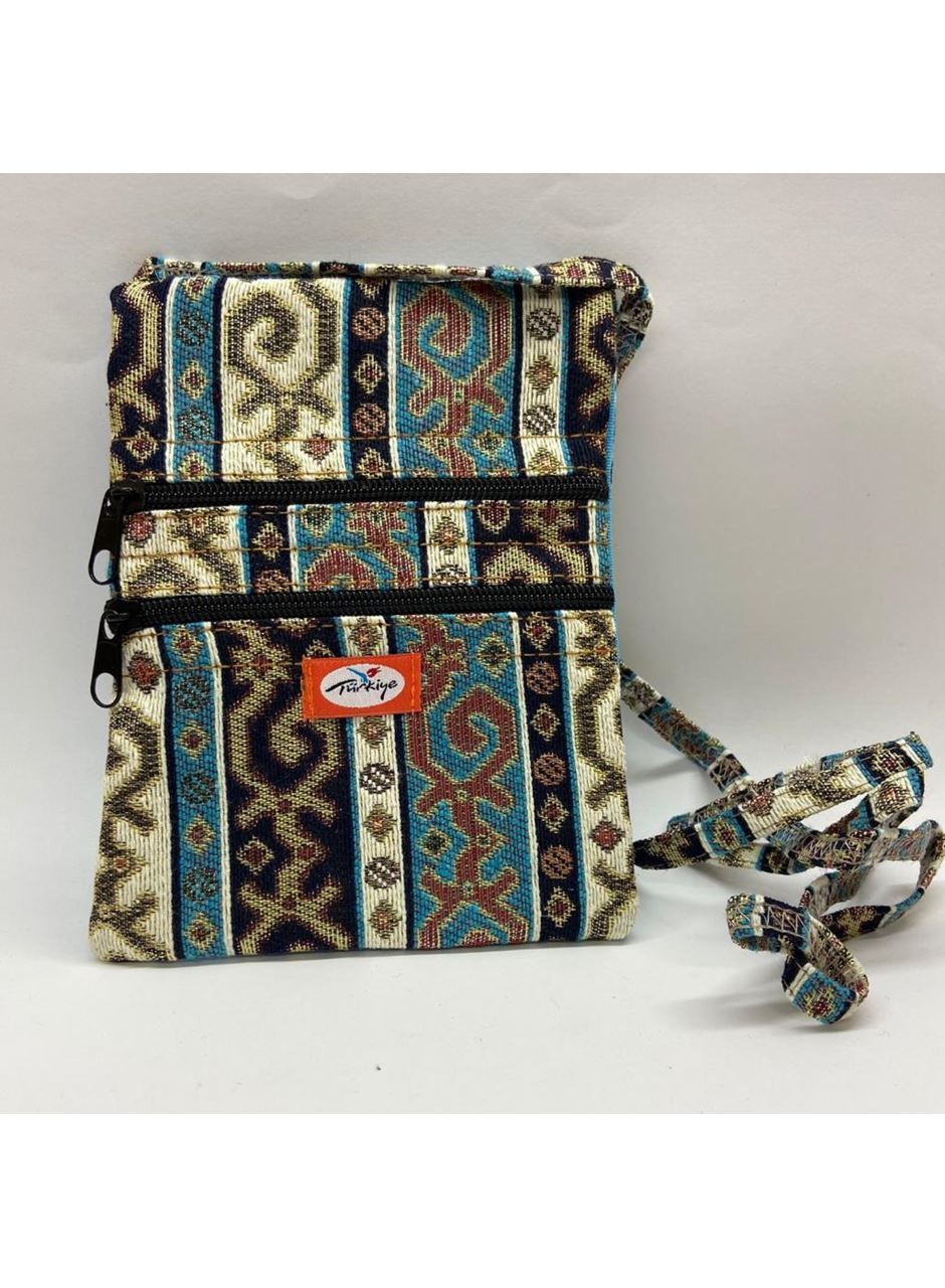 Otantik Desenli Fermuarlı Askılı Çanta Özel Dikim - GS201