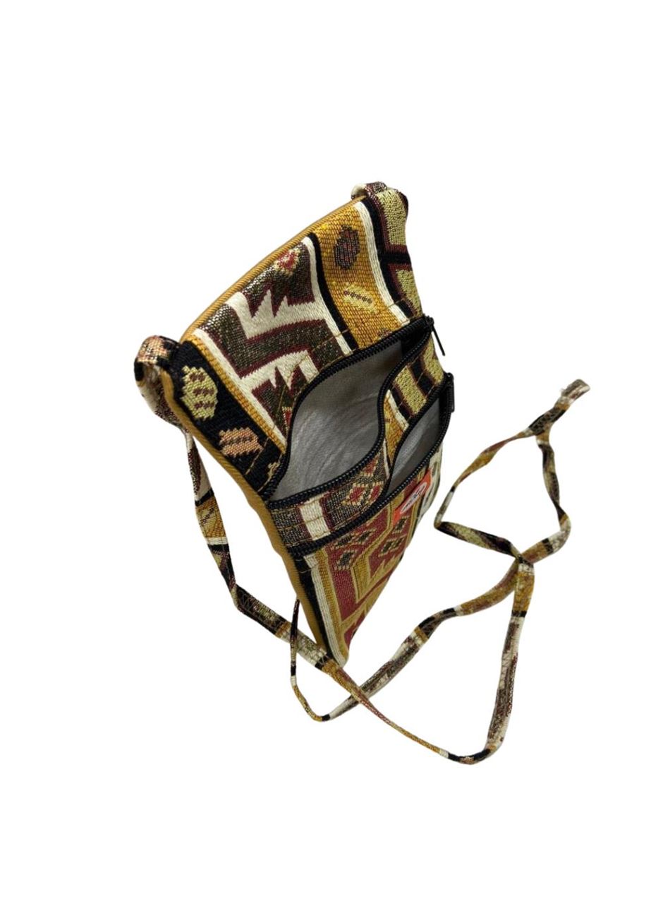 Otantik Desenli Fermuarlı Askılı Çanta Özel Dikim - GS301