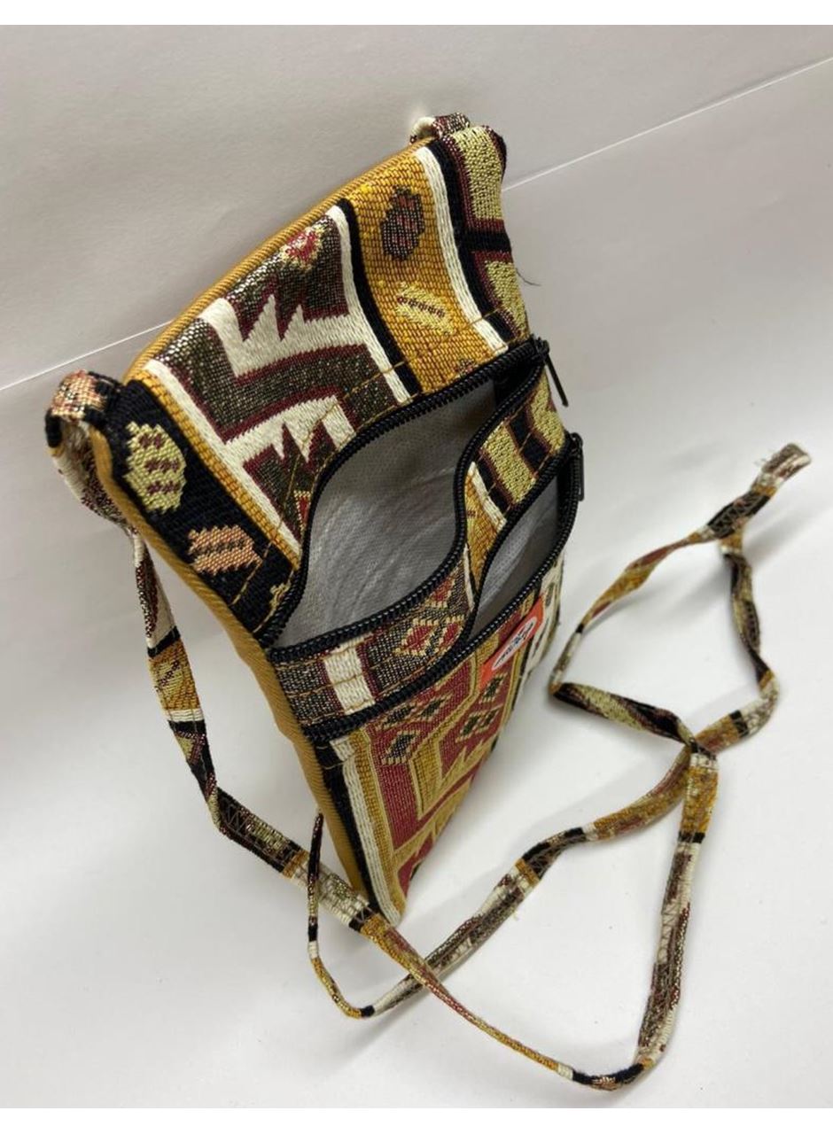 Otantik Desenli Fermuarlı Askılı Çanta Özel Dikim - GS302