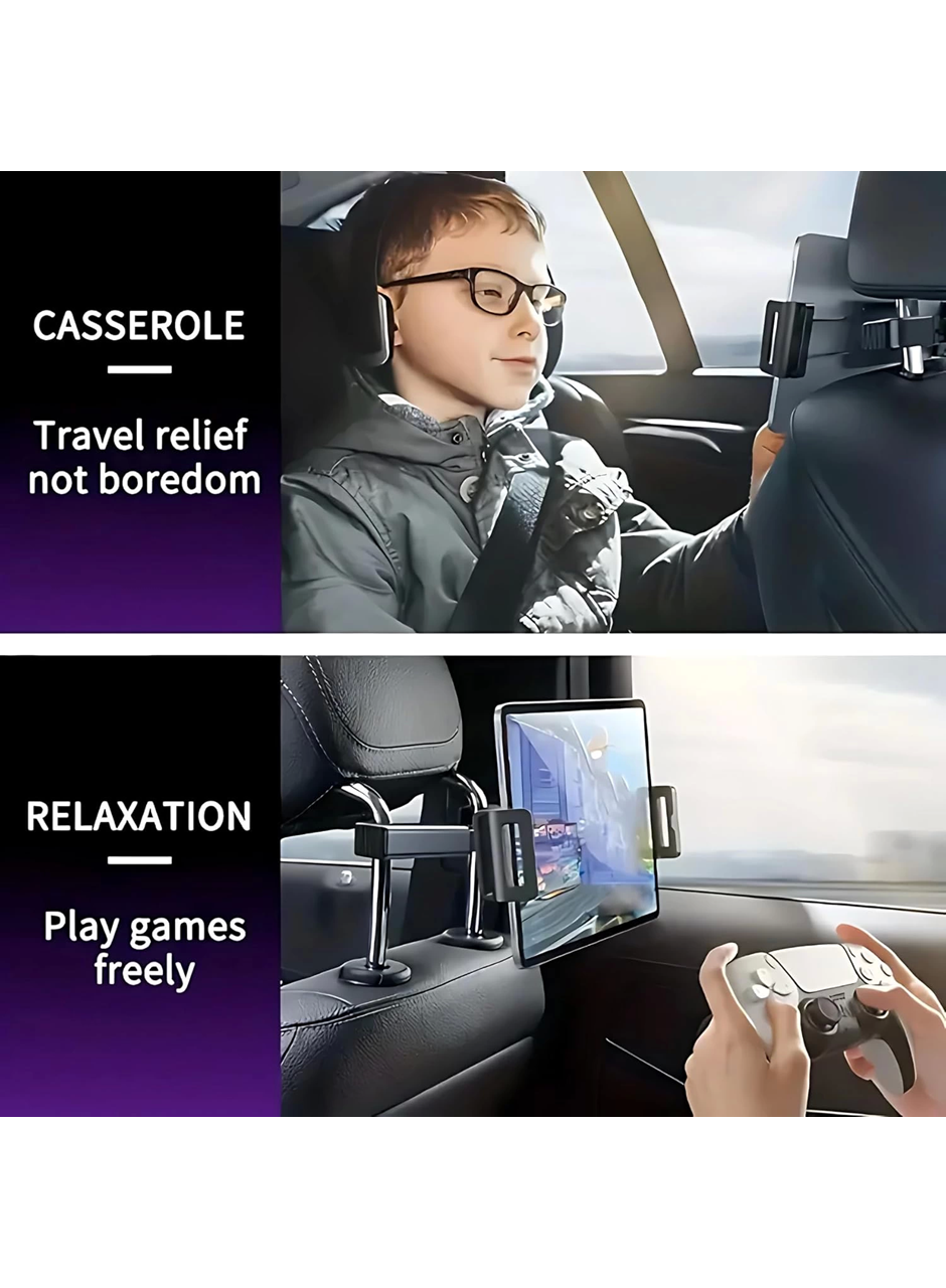 Araç Koltuk Arkası Tablet Tutucu, Telefon Tutucu, Tablet/Telefon Tutucu, 360° iPad Pro 12.9 Mini Air, Galaxy Tab A A7 S7, Switch, Surface, 4,7-12,9 inch ile uyumlu (