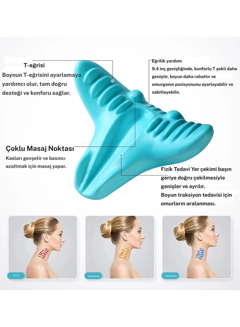 Boyun Ve Omuz Gevşetici, Servikal Traksiyon Cihazı Akupunktur Boyun Omuz Sırt Desteği Masaj Yastığı, Boyun Sedye Masajı (
