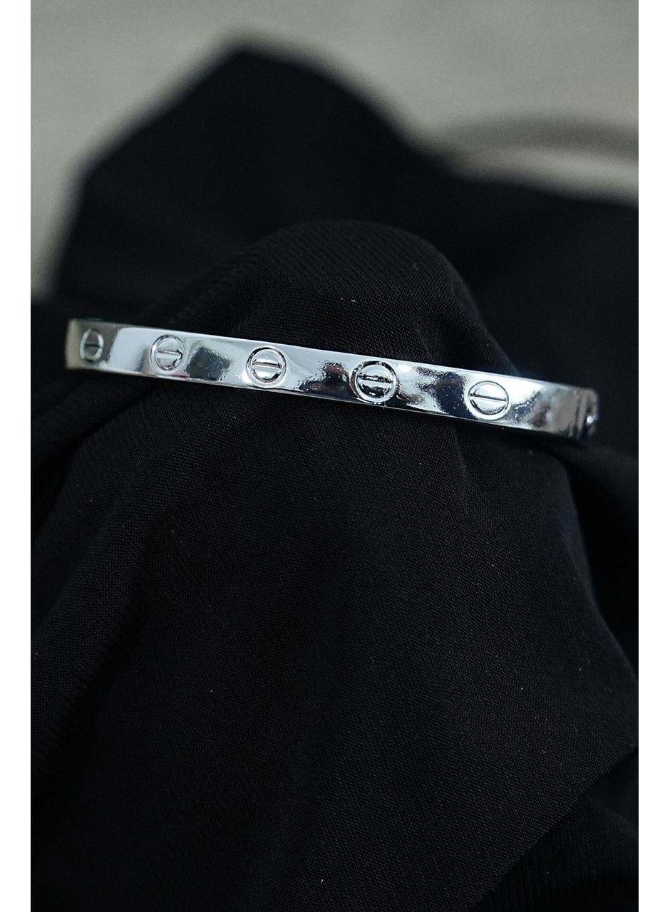 Gümüş Renk Çivi Kombin Bileklik Seti 2 Adet