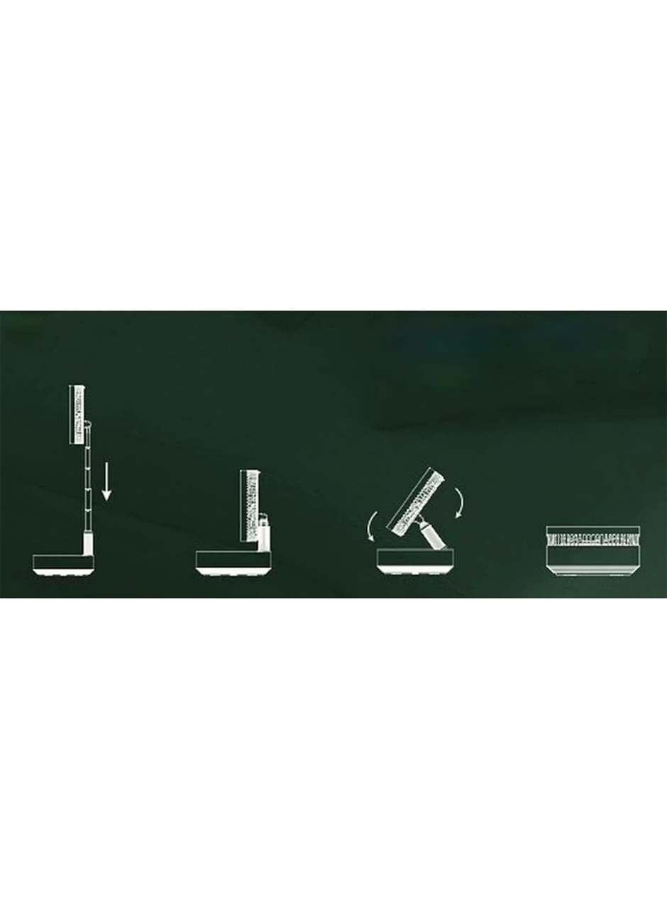 Teleskopik Fan Vantilatör 4 Modlu Şarjlı Katlanabilir Yükseltilebilir Taşınabilir Serinletici Portatif Masa Vantilatörü (