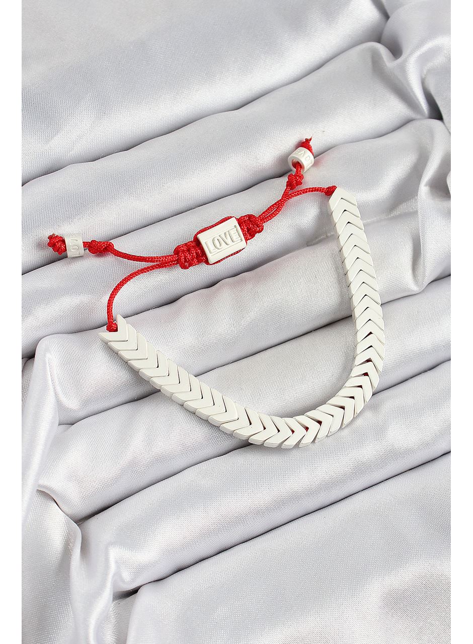 Pirinç Asansörlü Beyaz Juju Kadın Bileklik