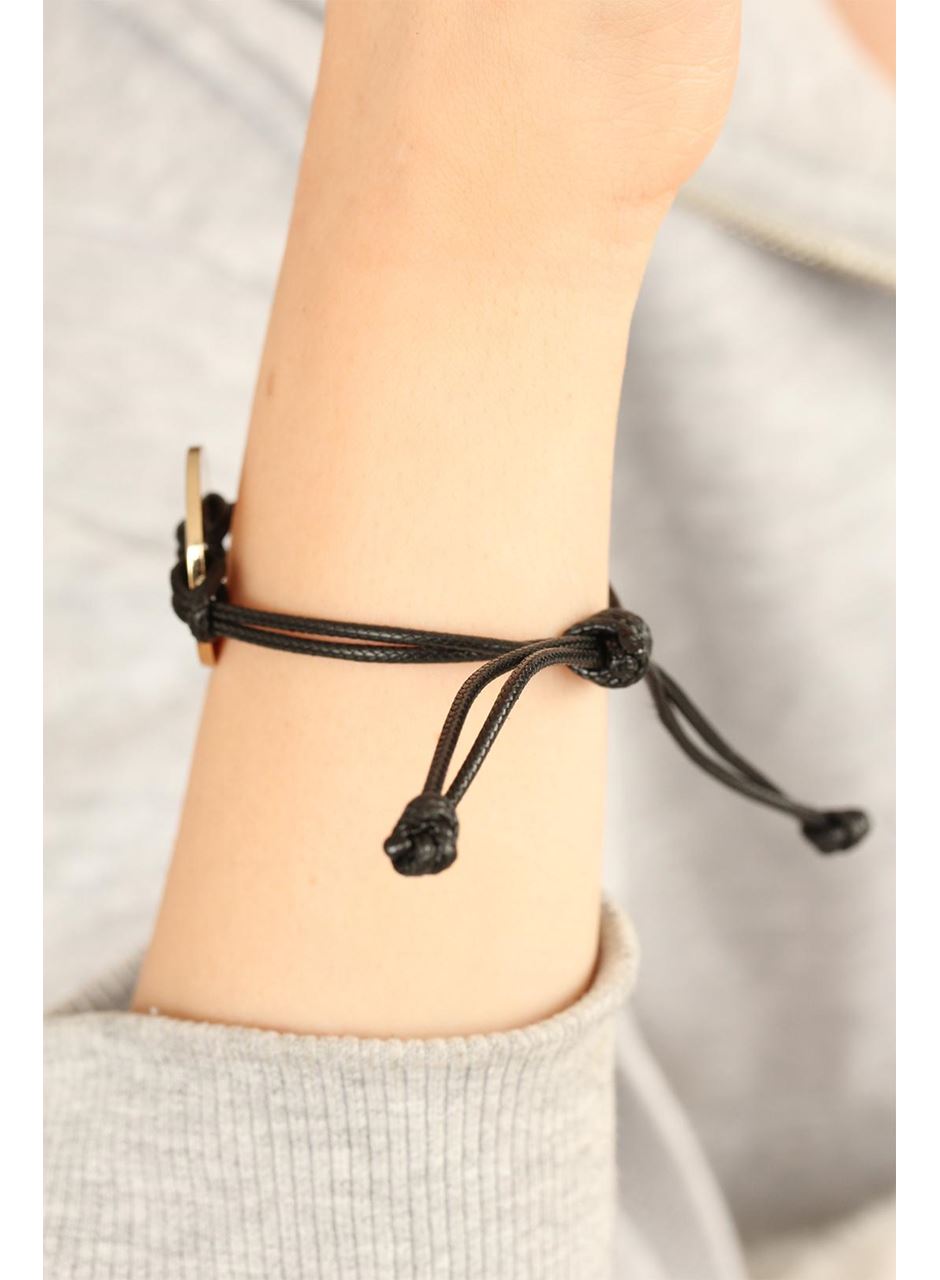 COOL (Havalı) Siyah Deri İpli Unisex Mood Bileklik