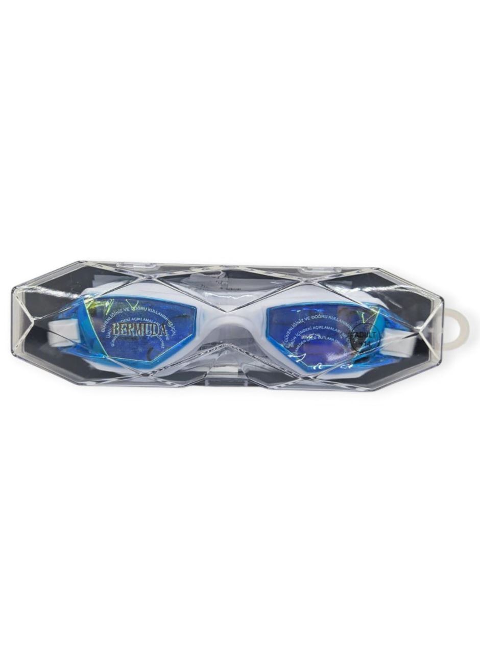 Aynalı Yüzücü Gözlüğü Silikon MAVİ - 1765