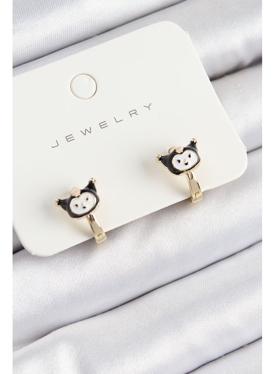 Pirinç Kuromi Model Gold Renk Çocuk Küpe