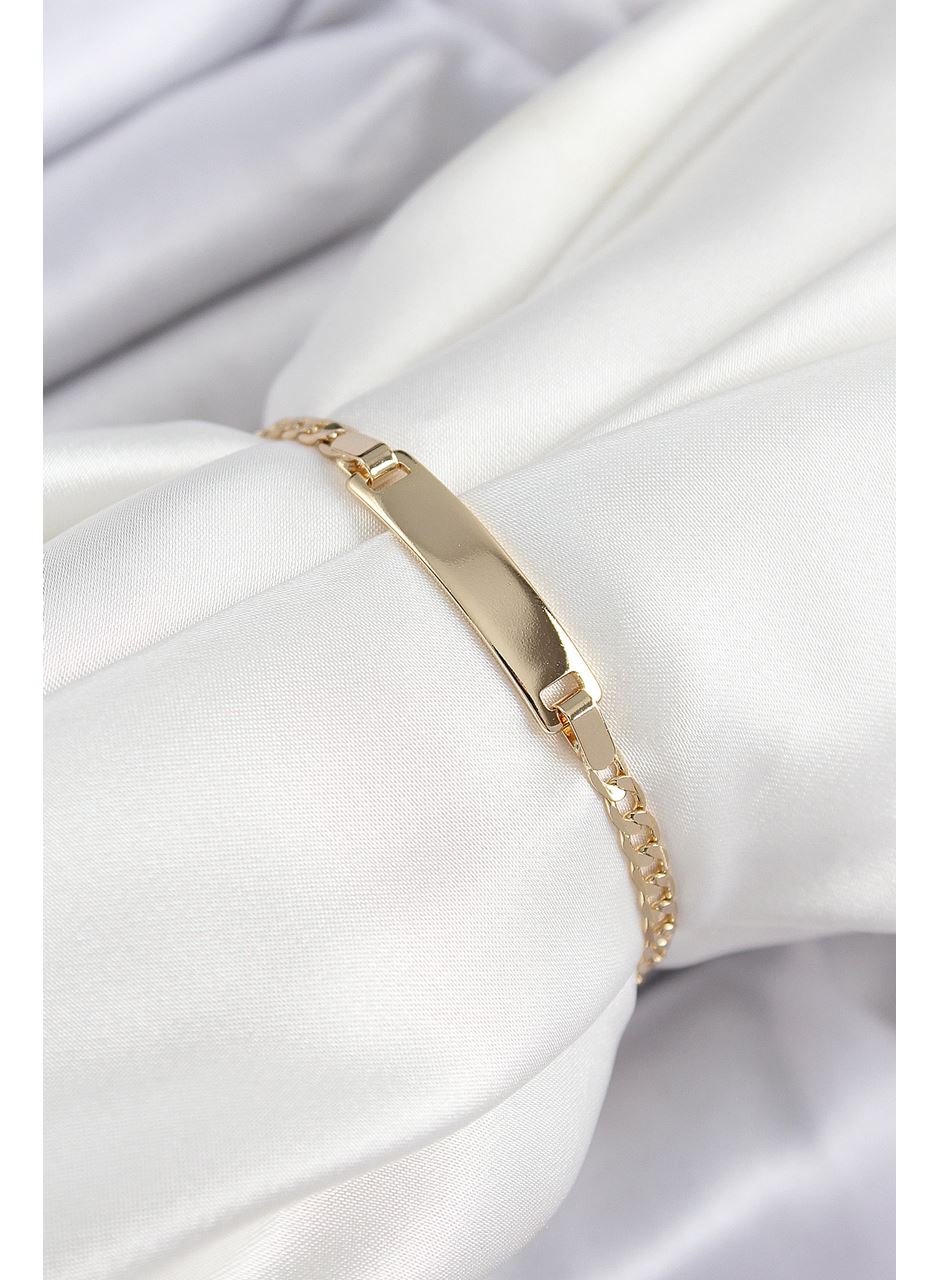 Pirinç Dikdörtgen Model Gold Renk Xuping Bebek Künyesi