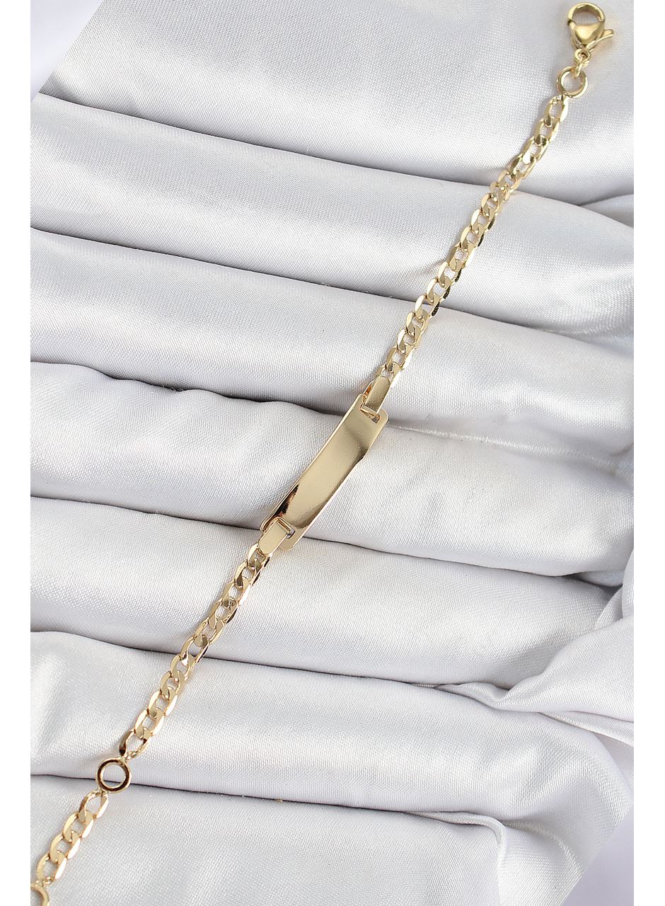 Pirinç Dikdörtgen Model Gold Renk Xuping Bebek Künyesi