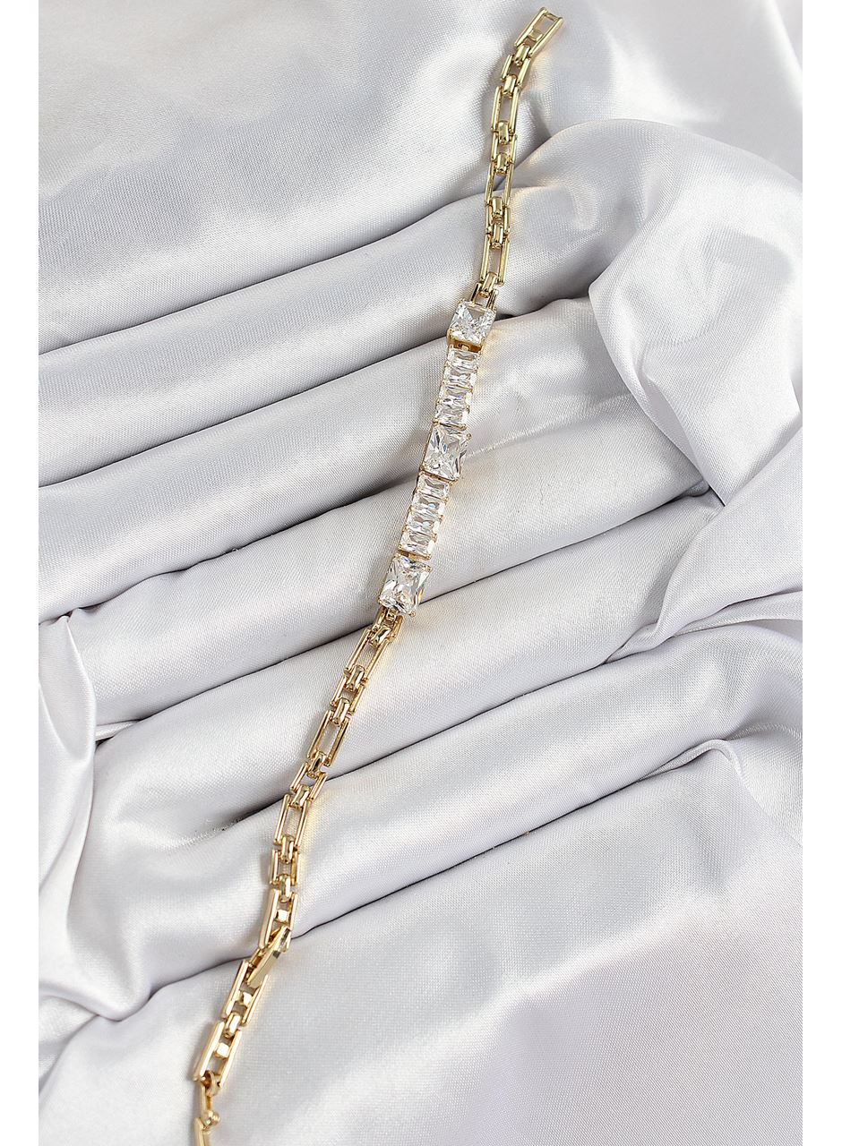 Xuping Pirinç Parçalı Su Yolu Model Gold Renk Kadın Bileklik