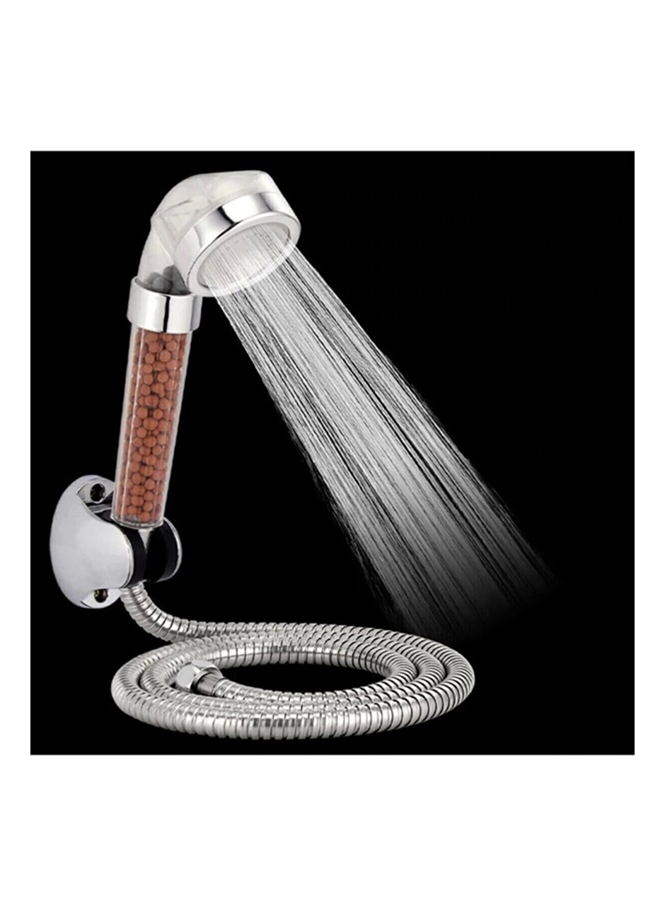 Filtreli Ve Su Tasarruflu Arıtmalı Duş Başlığı Seti Boncuklu Başlık Hortum Ve Mafsal Set (