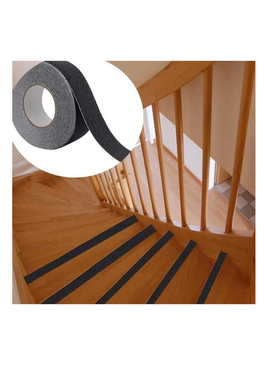 Merdiven Zemin Kaydırmaz Güçlü Bant Yapışkanlı Kaymaz Bant Siyah 25 mm X 5 Metre (