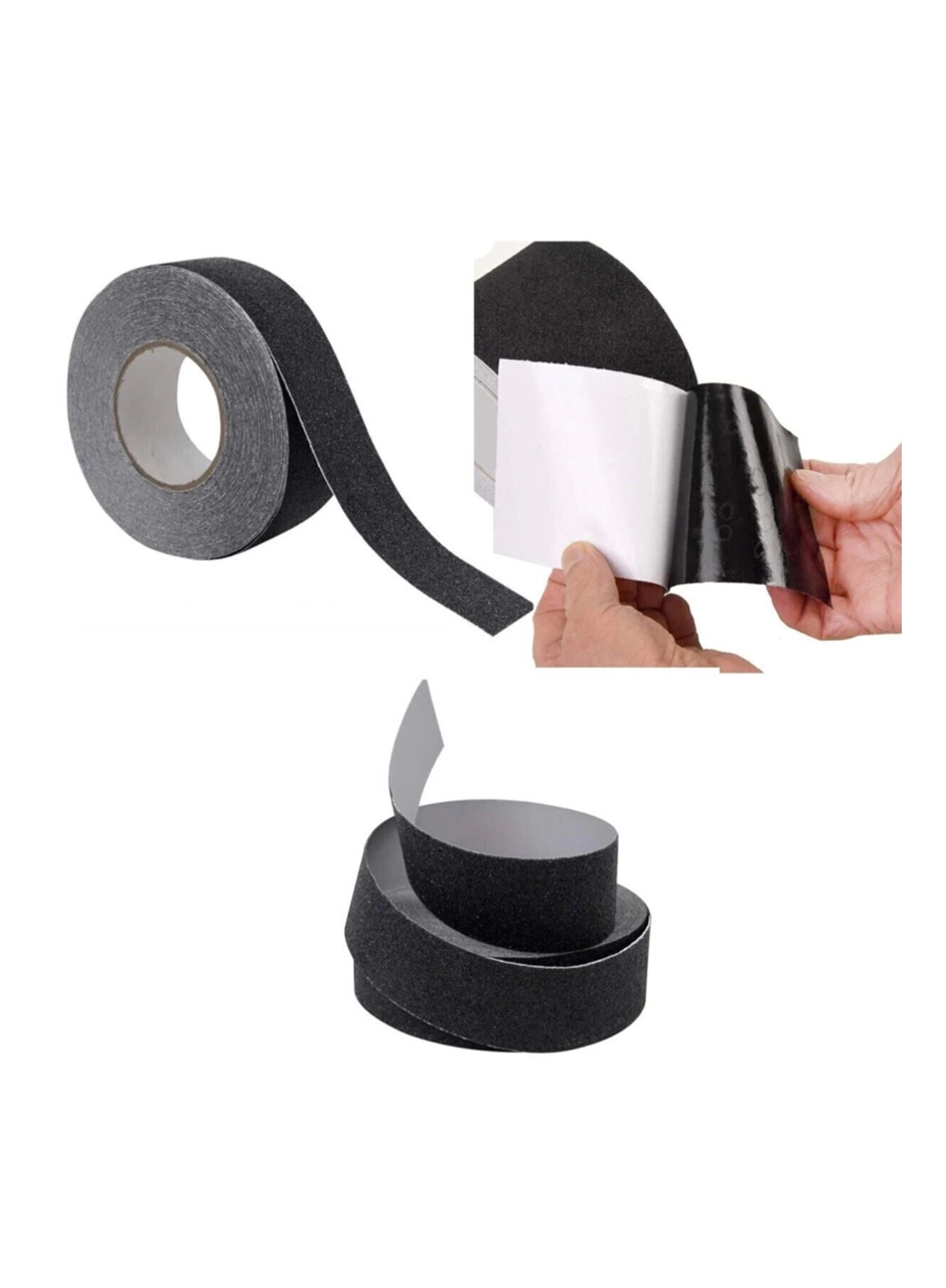 Merdiven Zemin Kaydırmaz Güçlü Bant Yapışkanlı Kaymaz Bant Siyah 25 mm X 5 Metre (