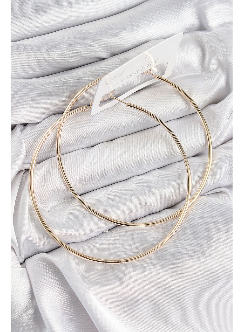 Pirinç Halka Model Gold Renk Kadın Küpe
