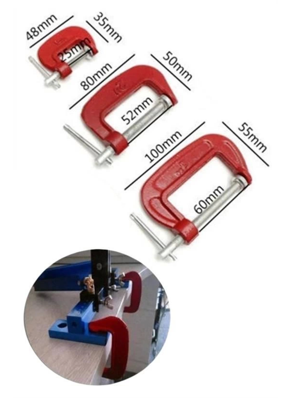 Doğrama Ve Metal Sıkma Sıkıştırma İçin 3lü Mini Mengene Aparat (