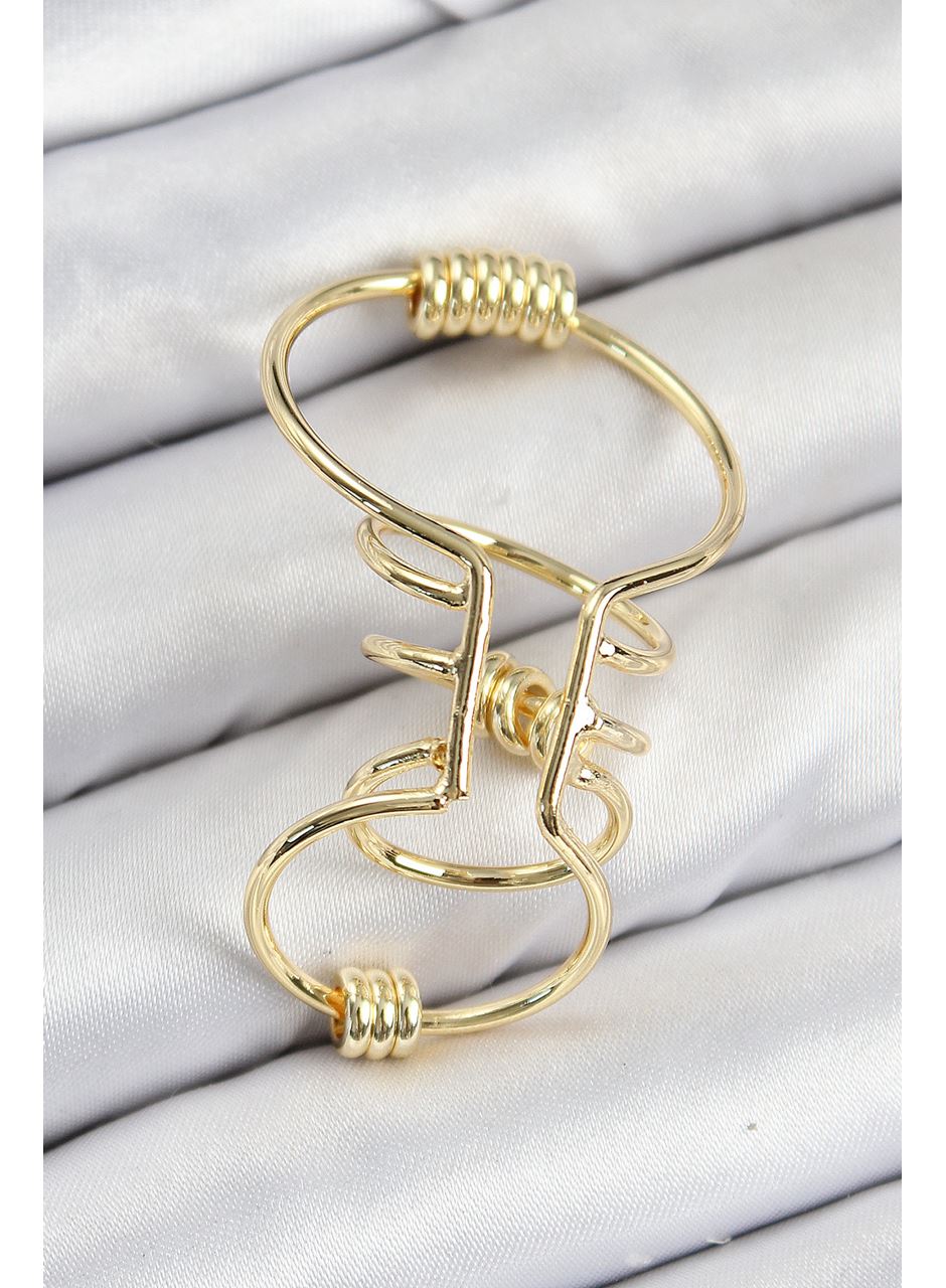 Pirinç Halkalı Model Gold Renk Kıkırdak Küpe