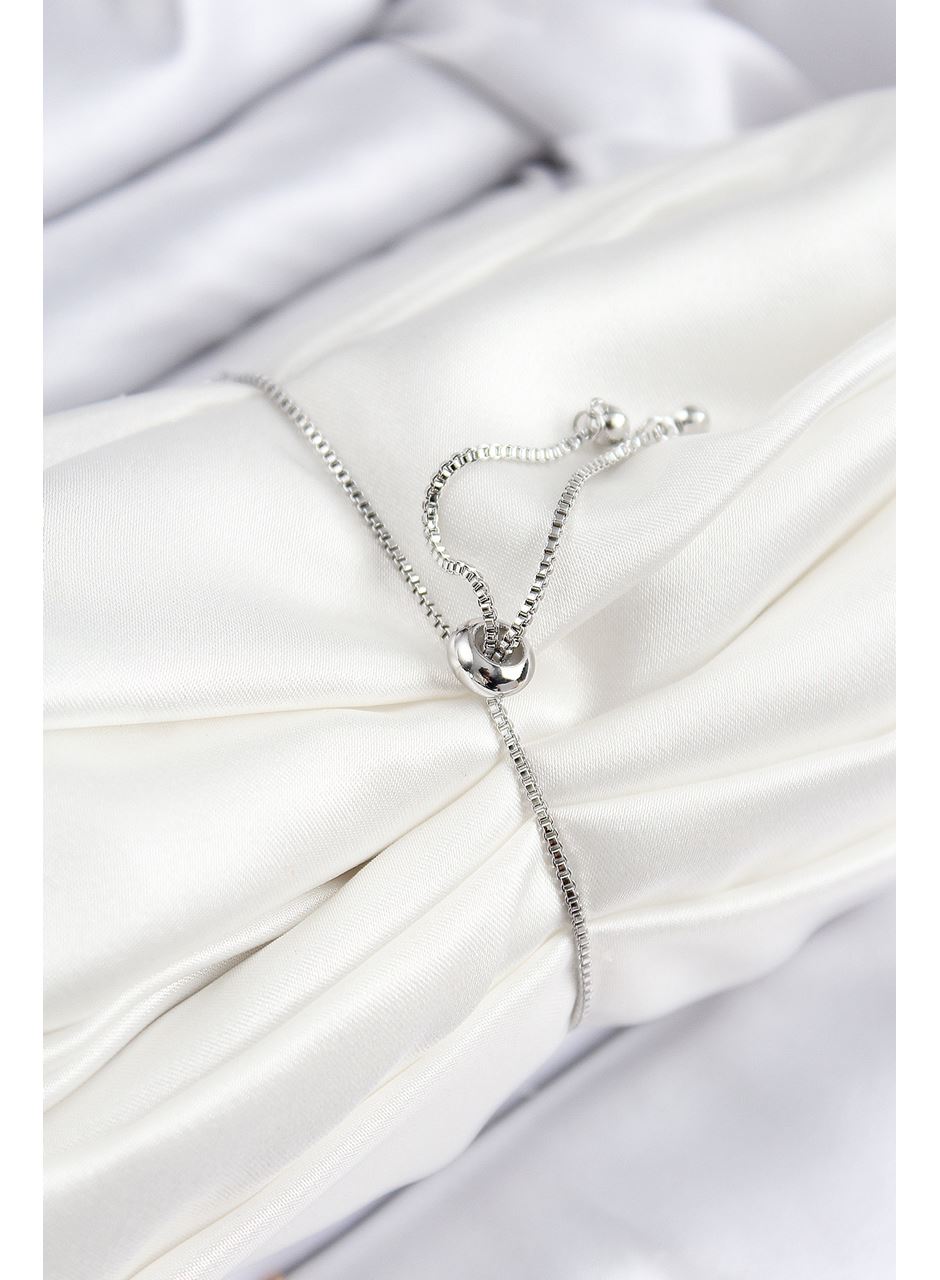 Pirinç Zirkon Taşlı Kelebek Model Gümüş Renk Asansörlü Kadın Bileklik