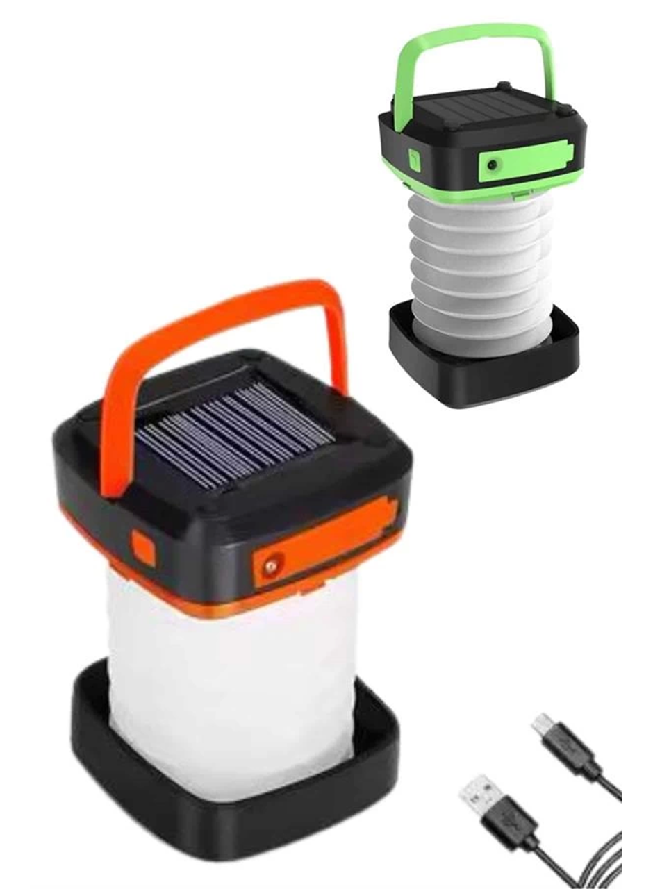 Katlanabilir Kamp Lambası Akordiyon Lamba Şarjlı 3 Kademeli Solar (