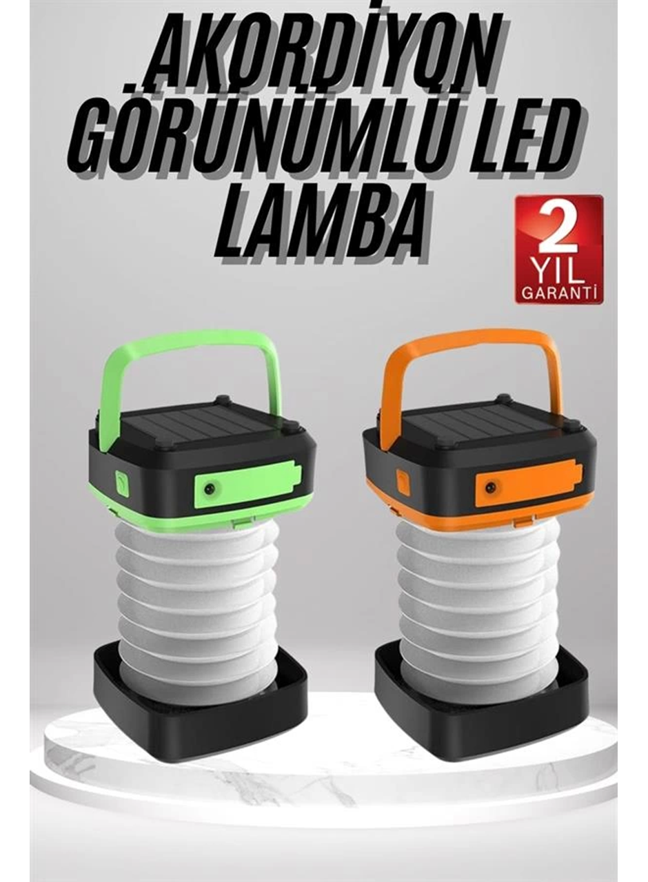 Kamp Feneri Lambası Solar Güneş Enerji Portatif Işıldak Şarjlı (