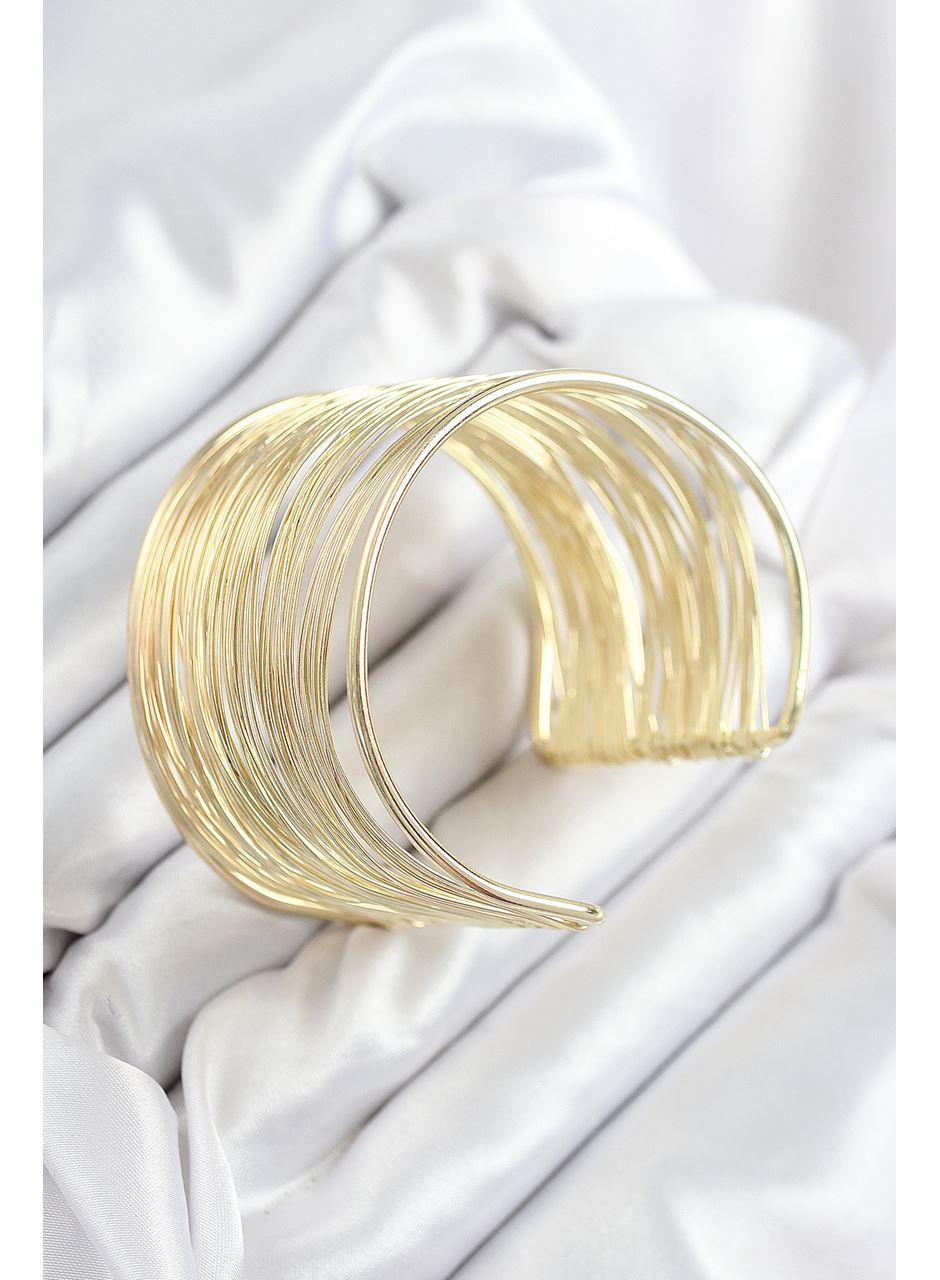 Pirinç Tel Sarma Model Gold Renk Kadın Bileklilk